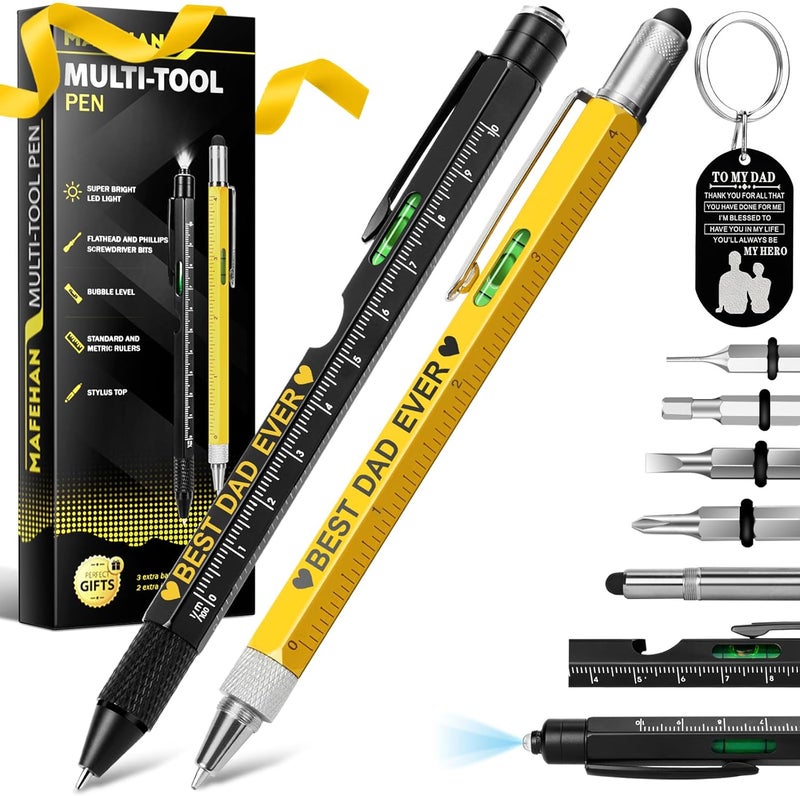 MAFEHAN 10 in 1 Multi-Tool Pen Set for Him, Cool Gadgets For Dads, Christmas Stocking Stuffers - Image 1